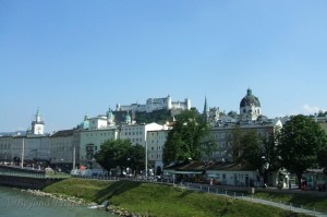 Looking toward Hohensalzburg Fortress.