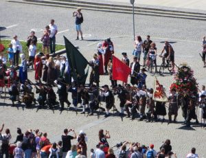 Dressed in period Swedish army uniforms, this group prepares to fire a volley on the main square on the anniversary of the 1643 plundering of the city.