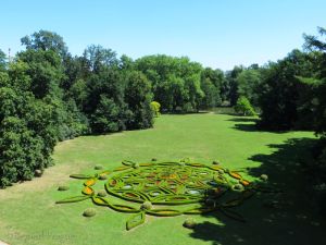 Looking out over the chateau gardens.