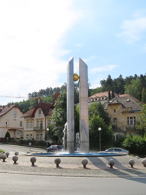 Main square fountain in Luhačovice
