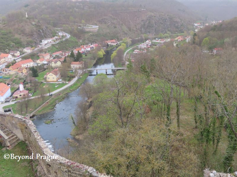 Dyje river from Vranov chateau