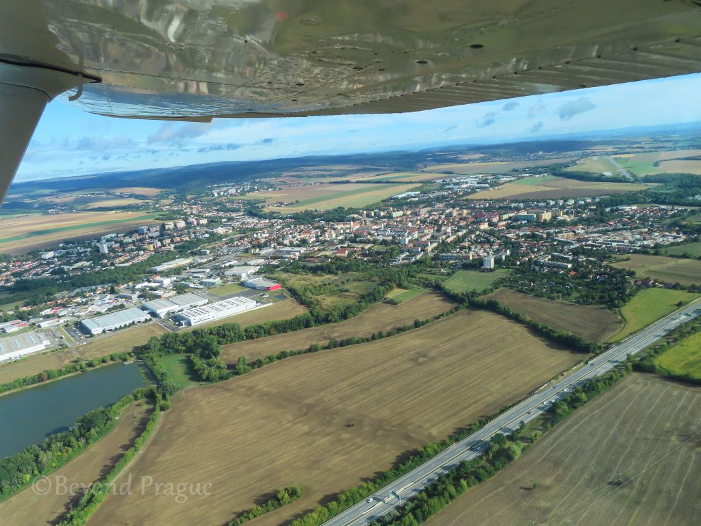 Climbing out from Vyškov.
