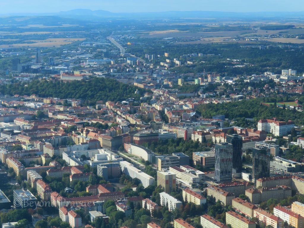 A view over the Královo pole district (foreground).